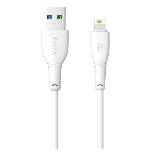 3A Quick Charging USB-A to Lightning PVC Cable 1.2m4ft  White
