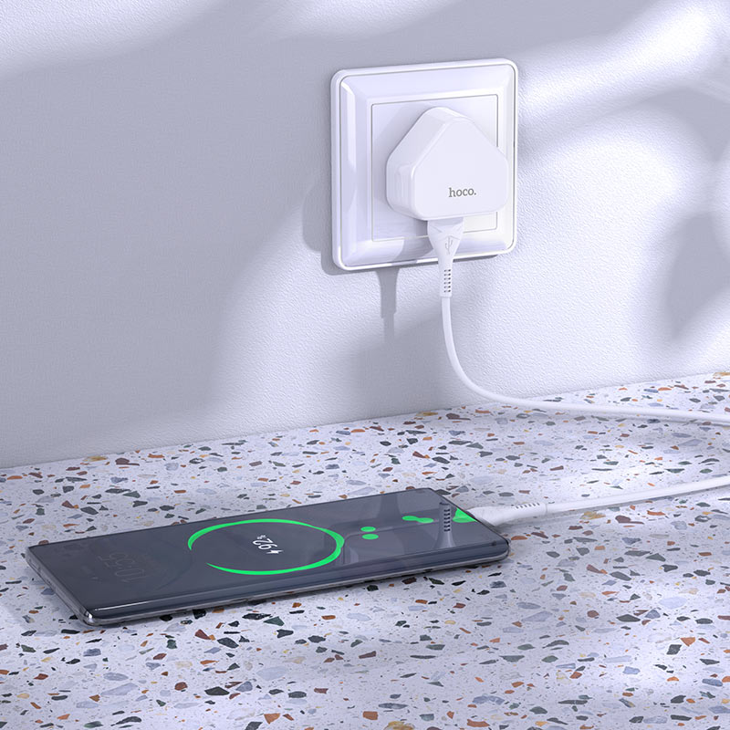 Wall charger “C90B Grandiose” dual port UK set with cable