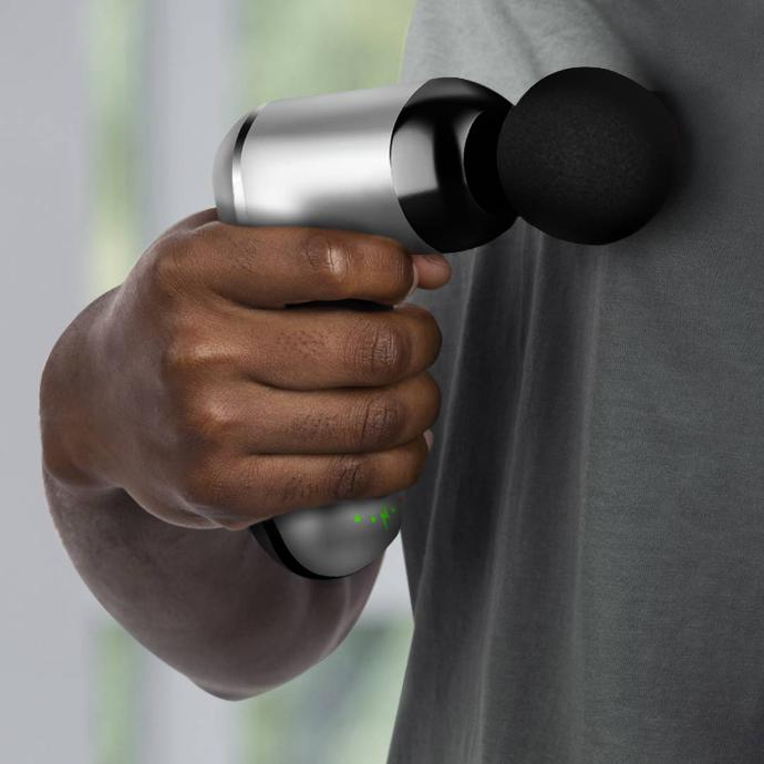 Porodo Lifestyle Mini Massage Gun Adjustable Speed-4Interchangeable Heads