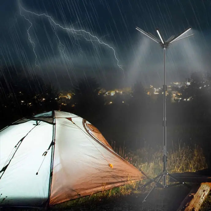 Porodo Lifestyle 7800 Lumens Camping Light Tripod Stand & Remote Control