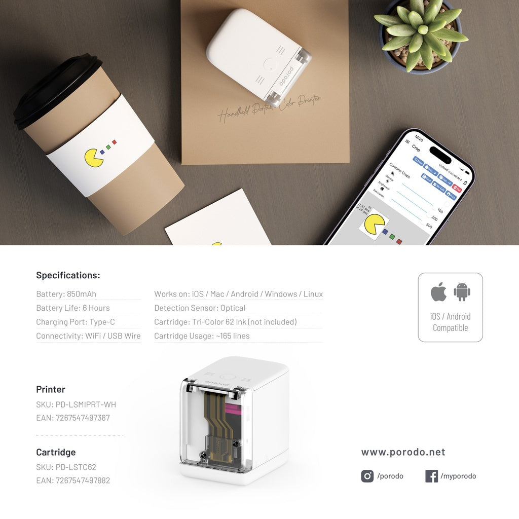 Porodo Portable Handheld Printer