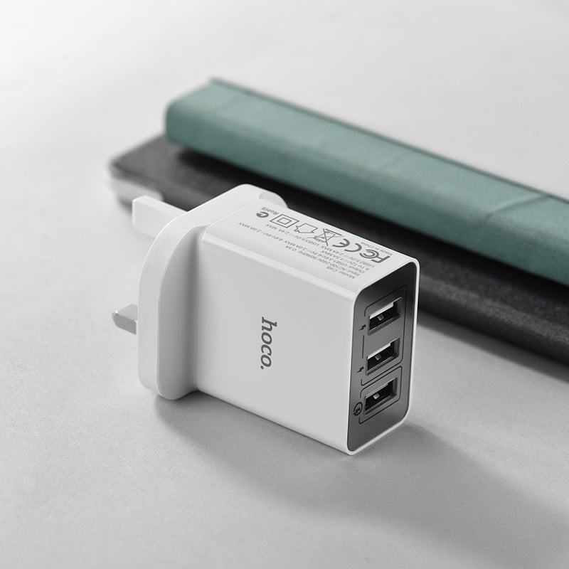 Wall charger “C48 Breakthrough” three USB ports UK