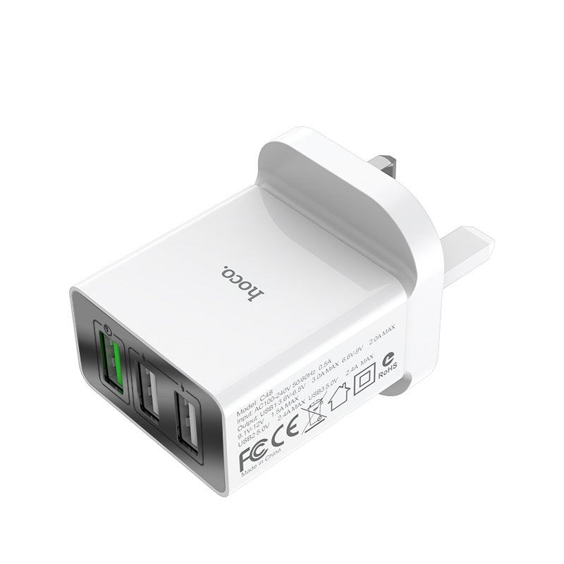 Wall charger “C48 Breakthrough” three USB ports UK