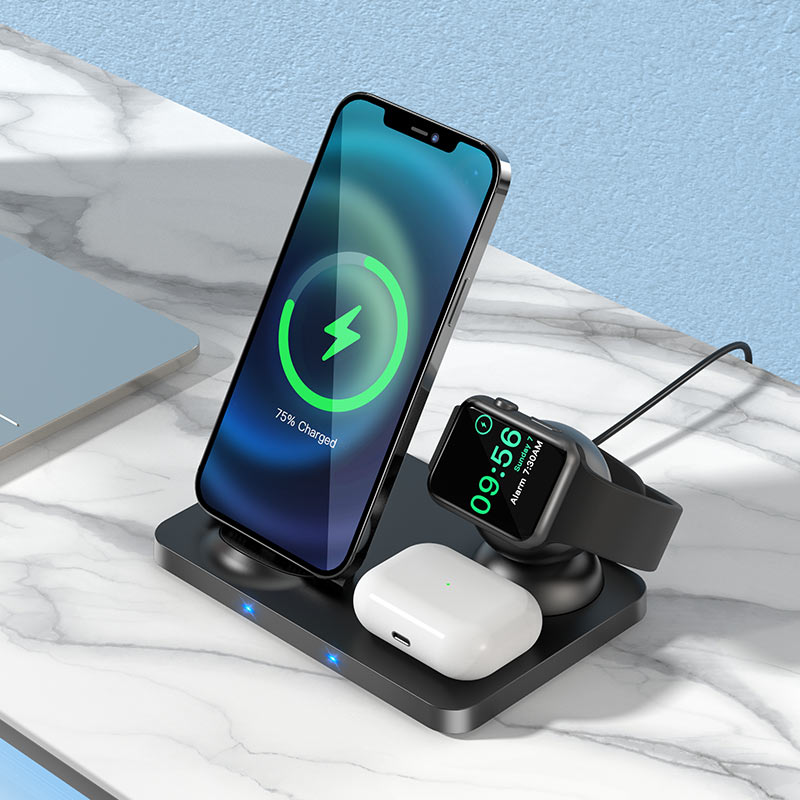 CW33 Ultra-Charge 3-in-1 vertical wireless fast charger