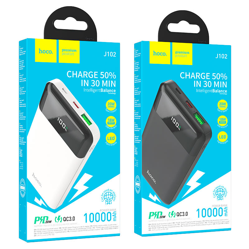Power bank “J102 Cool figure” PD20W + QC3.0 10000mAh