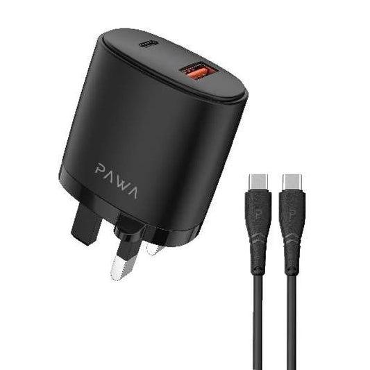 Pawa Solid Travel Charger Dual PD & QC Port With