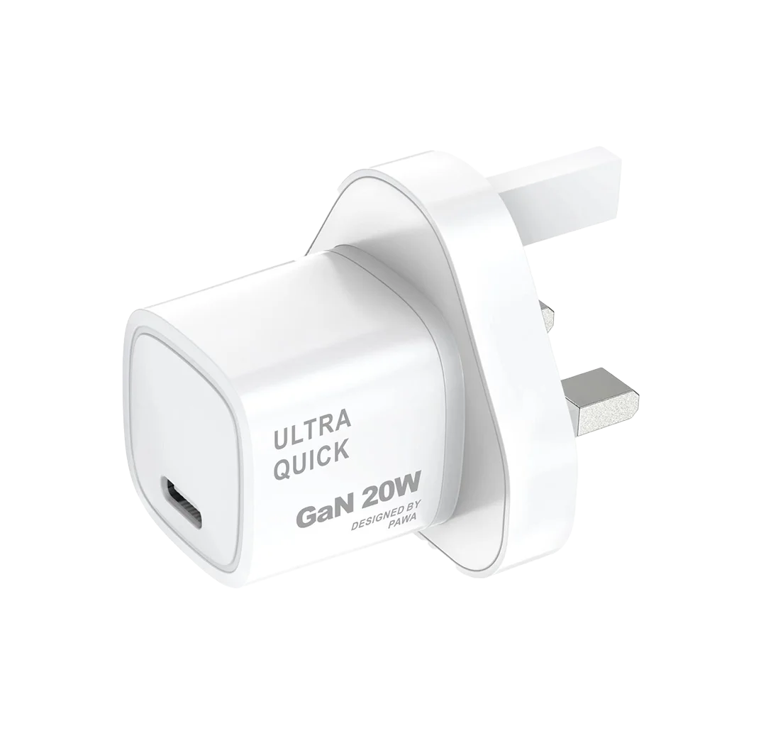 SOLID GAN CHARGER Type C PortPD 20W UK standard - White