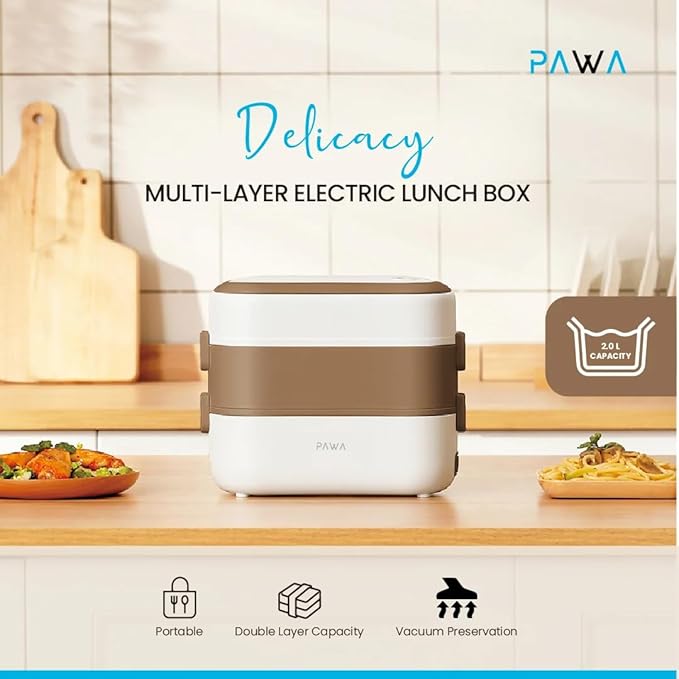 Pawa Delicacy Double Layer Electric Lunch Box 2L