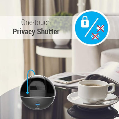 EZVIZ C6TC, 1080p WiFi Smart Home Security Camera, Surveillance Camera with Motion Tracking, 360° Rotating, Two-Way Talk, Brilliant Night Vision, Works with Alexa