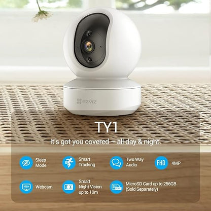 EZVIZ By HIKVISION CS-TY1-4MP SMART WI-FI PAN & TILT CAMERA 4 MEGAPIXEL