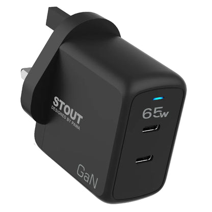 Pawa Stout Gan Travel Charger With Dual PD port 65W