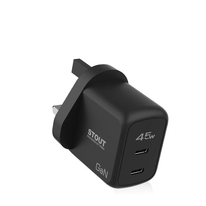 Pawa Stout Gan Travel Charger With Dual PD port 45W