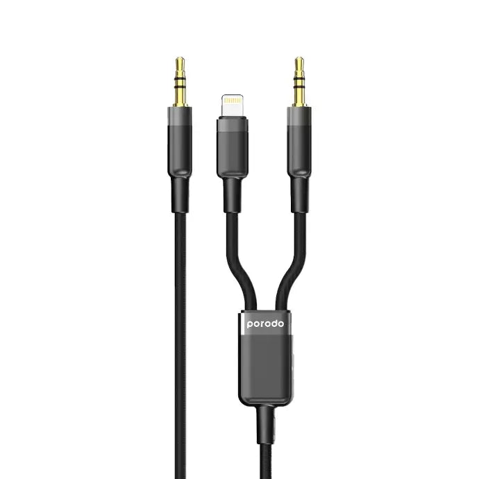 Porodo Multi-Device AUX 3.5mmType-CLightning Cable(4ft1.2m)