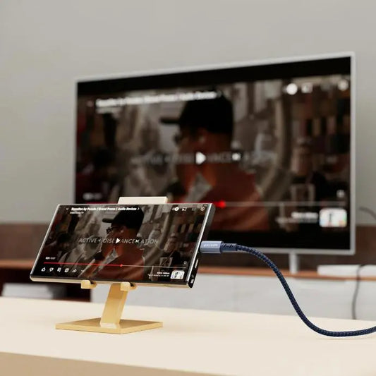 Porodo Type-C HDMI Braided Cable Ultra-HD Video Streaming 1.8m6ft