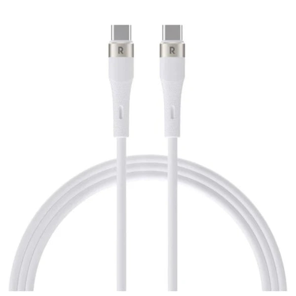 Pawa PVC 60W Data & Quick Charging USB-C to USB-C Cable 1.2m4ft - White