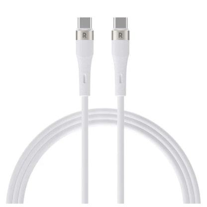 Pawa PVC 60W Data & Quick Charging USB-C to USB-C Cable 1.2m4ft - White