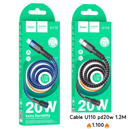 Cable Type-C to Type-C “U110” 20W charging data sync
