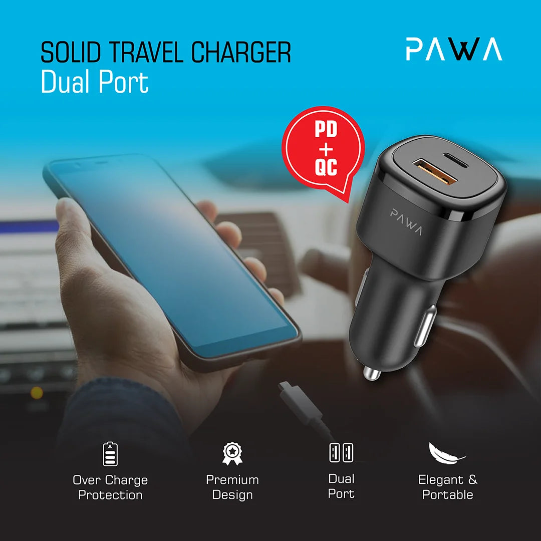 Pawa Solid Car Charger PD48W+ QC