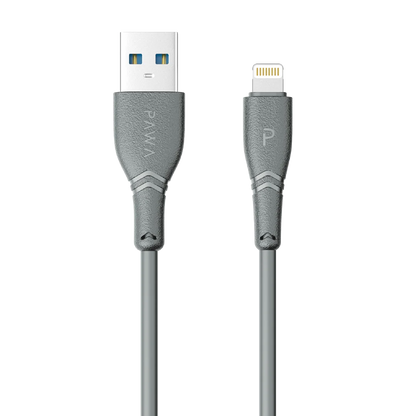 3A Quick Charging USB-A to Lightning PVC Cable 1.2m4ft  Grey