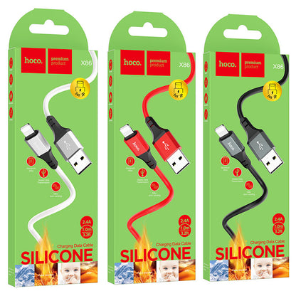 Cable USB to Lightning “X86 Spear” silicone charging data sync
