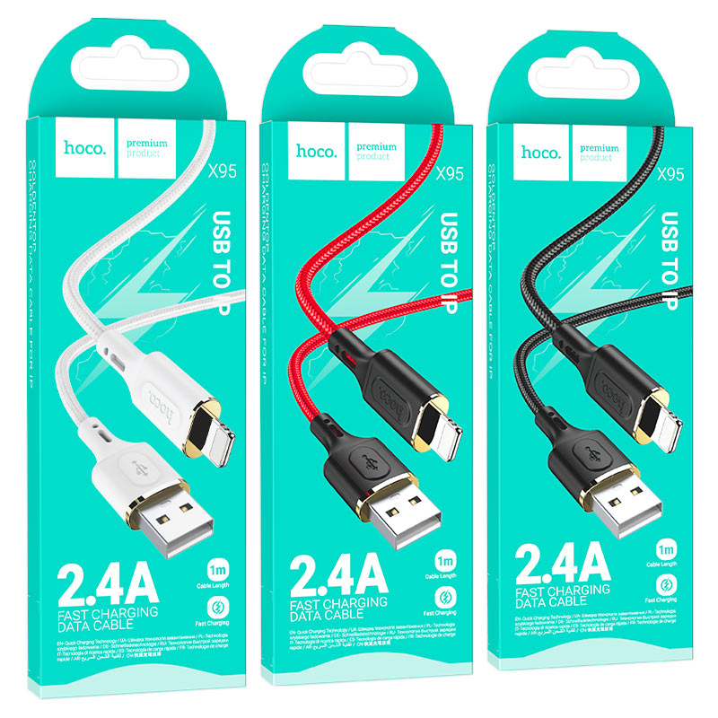 Cable USB to Lightning “X95 Goldentop”